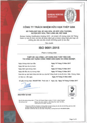 Tiêu Chuẩn ISO 9001:2015 Tại QSB Steel